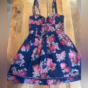 Abercrombie & Fitch Floral Women Dress in Navy and Pink